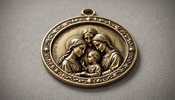 Médaille de baptême sainte famille : un symbole d'amour éternel